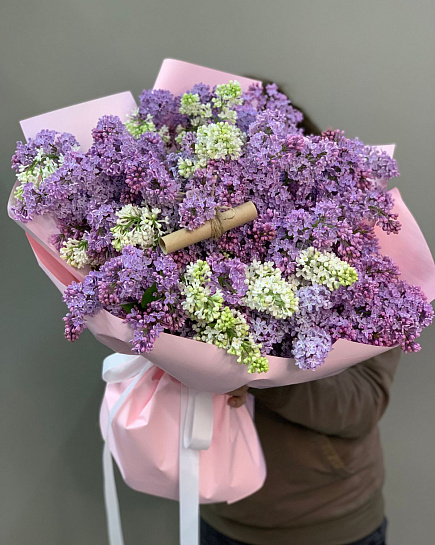 Bouquet of 31 branches of lilac flowers delivered to Almaty