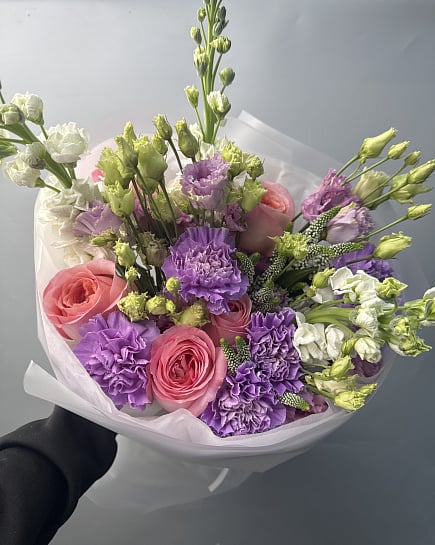 Сиренево-розовая нежность с доставкой по Астане