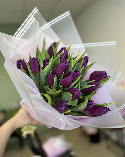 Фиолетовый тюльпан с доставкой по Рудном