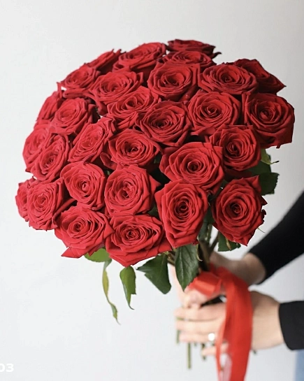 Bouquet of Bouquet of red roses (29) flowers delivered to Shymkent