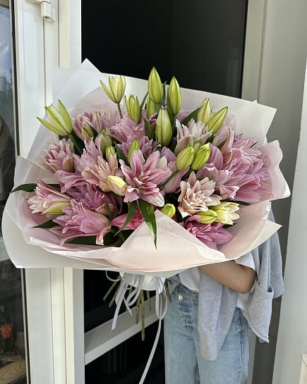 Розовое очарование лилий с доставкой по Астане