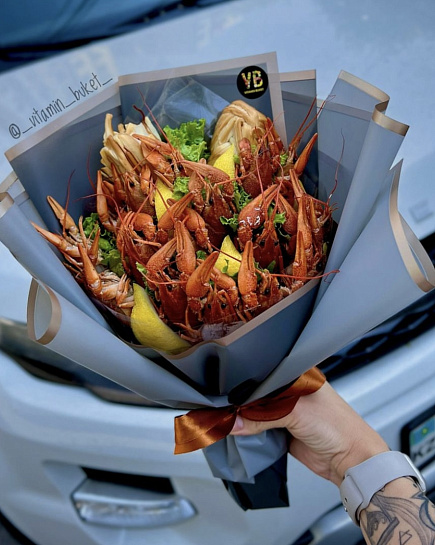 Bouquet of Men's bouquet of crayfish flowers delivered to Astana