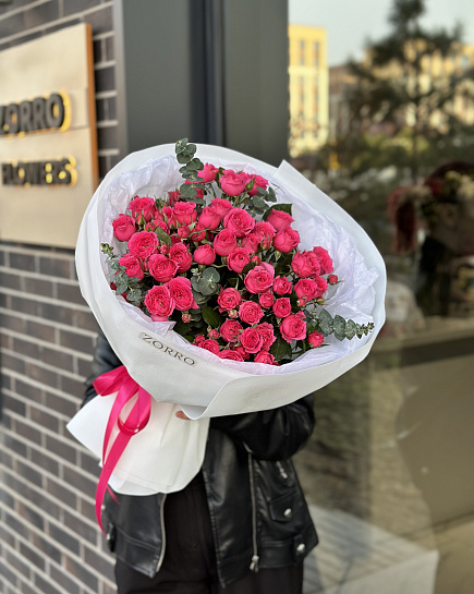Shrub pink roses with delivery to Astana
