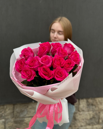Bouquet of Crimson Dawn flowers delivered to Astana