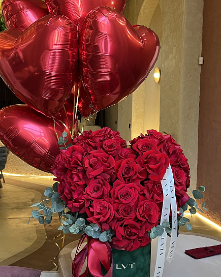 Bouquet of Heart❤️ flowers delivered to Almaty