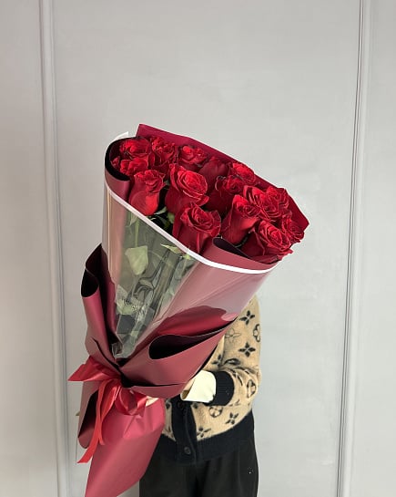 Метровые розы 15 с доставкой по Астане