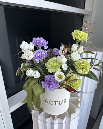Цветочная композиция в стиле кактус с доставкой по Астане