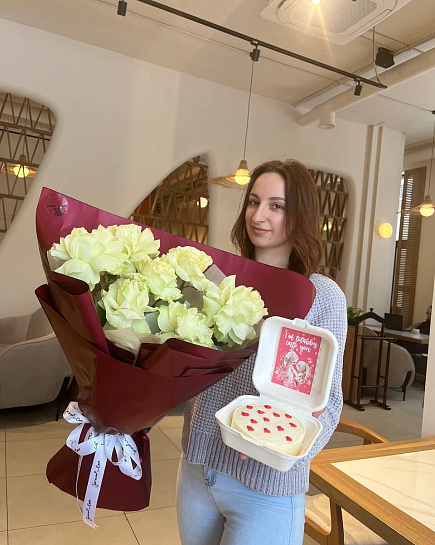 Bouquet of Combo flowers delivered to Astana