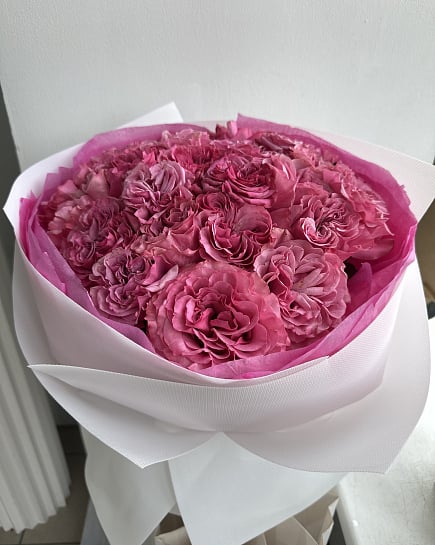 Розовое очарование пионовидных роз с доставкой по Астане