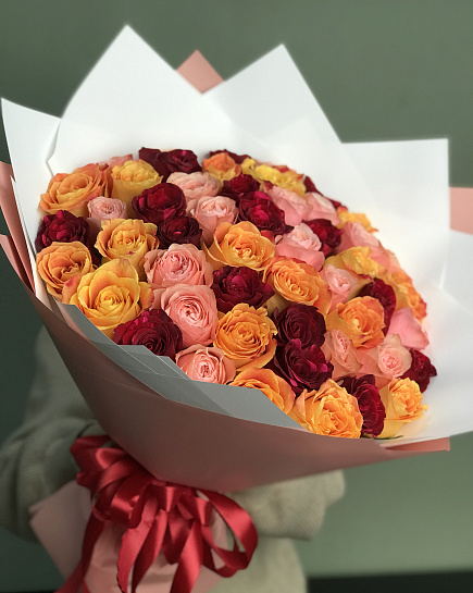 Bouquet of Orange paradise flowers delivered to Turkestan