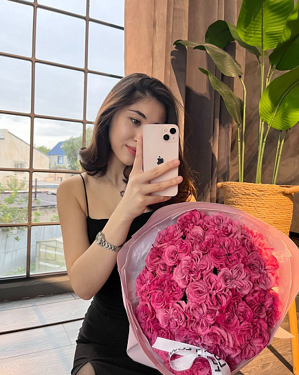 Mono bouquet of peony roses with delivery to Astana