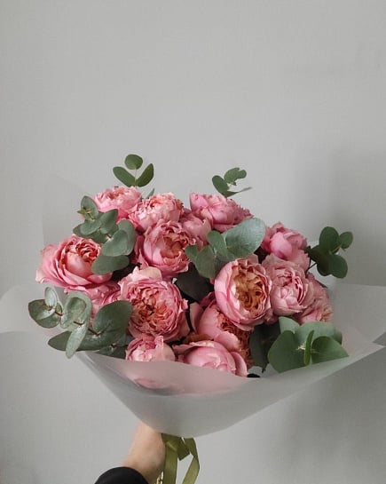 Букетик пионовидных розочек♥️ с доставкой по Алматы