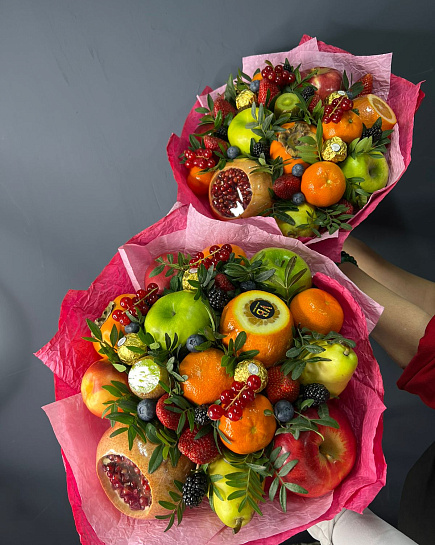 Bouquet of fruity bouquet flowers delivered to Astana