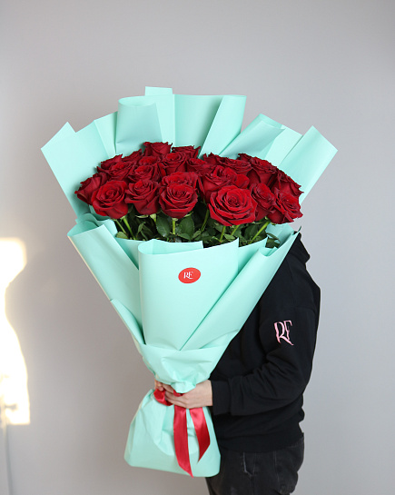 Bouquet of Gorgeous bouquet of 25 meter roses flowers delivered to Uralsk