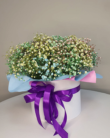 Bouquet of rainbow cloud flowers delivered to Astana