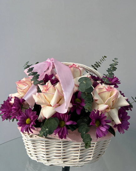 Bouquet of Basket M flowers delivered to Astana