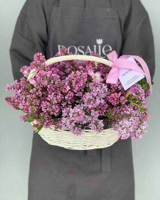 Basket of lilacs