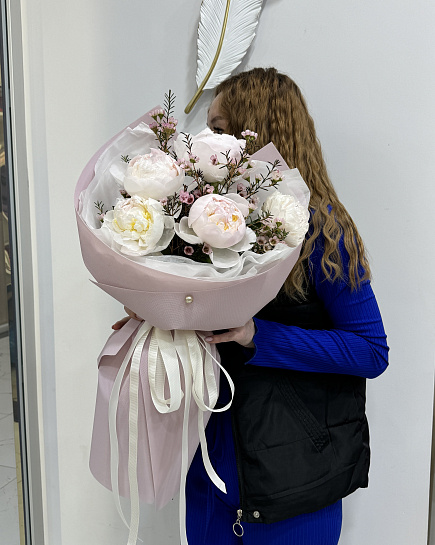 Bouquet of Pione s flowers delivered to Almaty