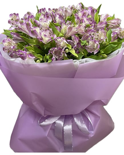 Сиреневое очарование альстромерий с доставкой по Астане