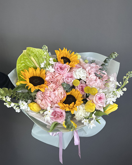 Assembled bouquet with delivery to Astana