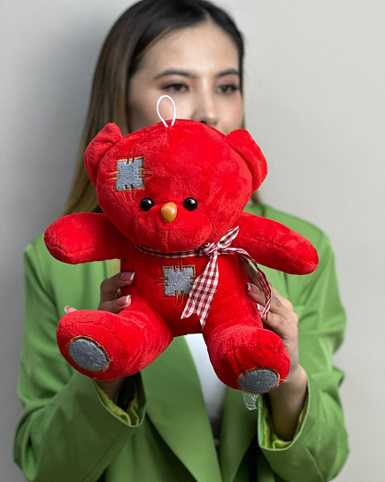 Bouquet of Teddy bear (red) 20 cm flowers delivered to Astana