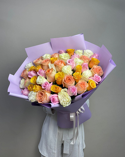 Bouquet of 51 roses (50 cm) flowers delivered to Astana