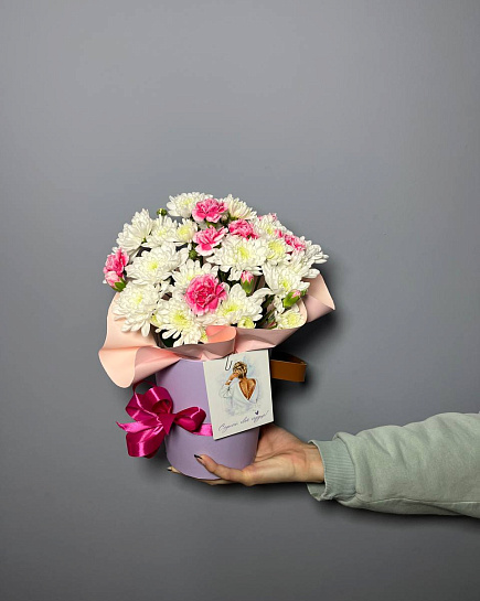 Bouquet of tender box flowers delivered to Astana