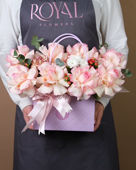 Flower bag No. 2 with delivery to Astana