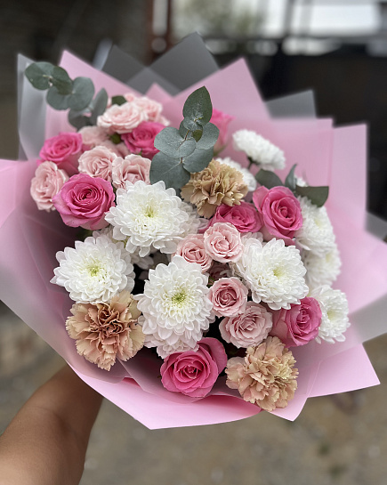 Bouquet of euro-bouquet flowers delivered to Kostanay.