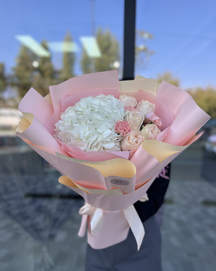 Bouquet of Cute bouquet with hydrangea flowers delivered to Shymkent