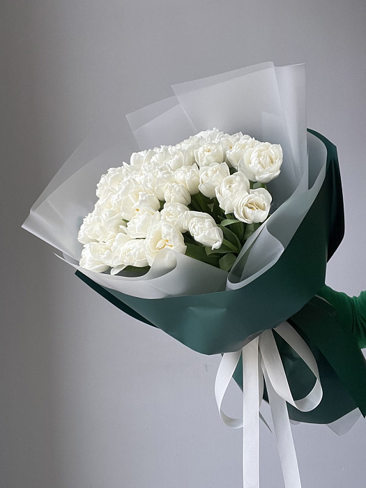 Пионовидные тюльпаны (белые) 35 шт