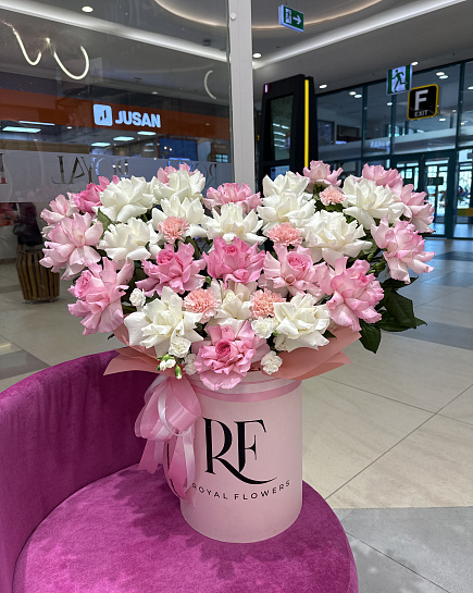 Bouquet of Volumetric composition flowers delivered to Almaty