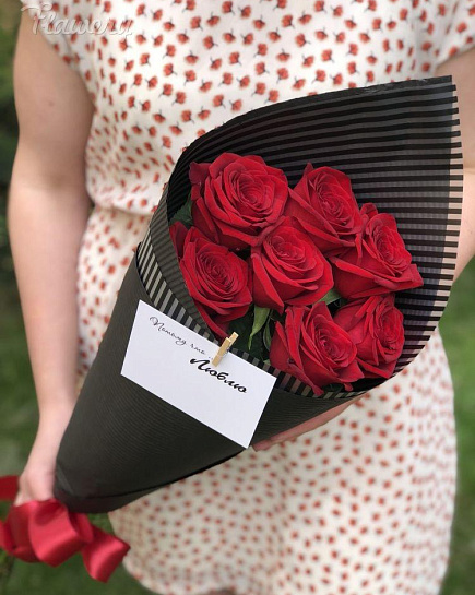 Bouquet of Red roses flowers delivered to Zaisan