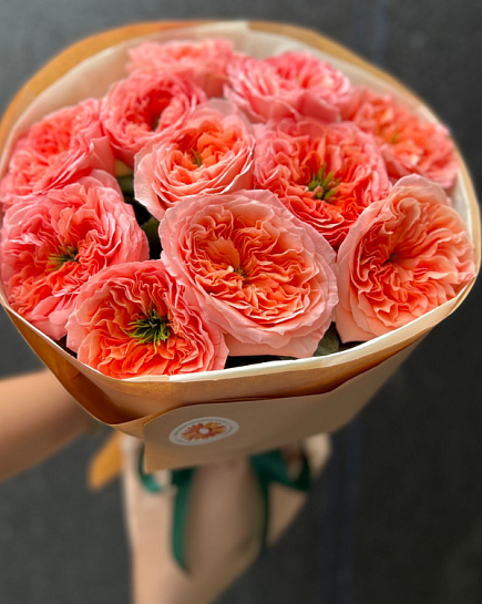 Букет из 11 пионовидных роз в Алматы  с доставкой по Алматы