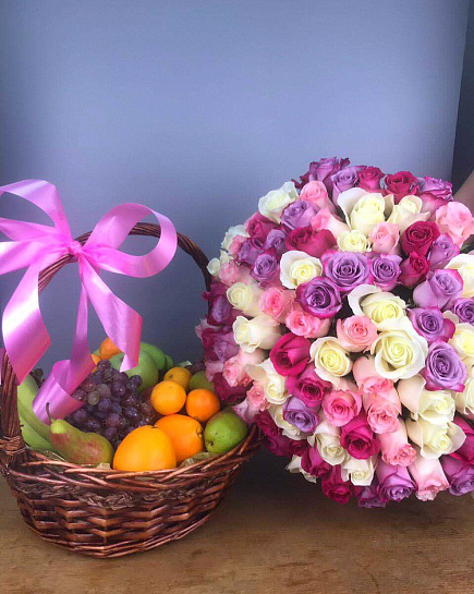 Bouquet of Bright combo flowers delivered to Astana