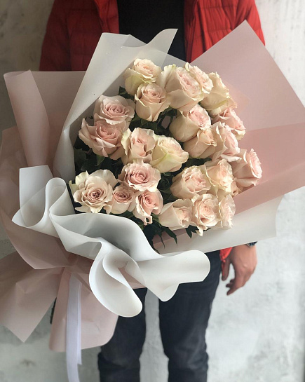 Roses in Korean style 21 pcs with delivery to Almaty