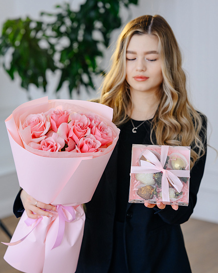 Bouquet of Set Pinkberry flowers delivered to Astana
