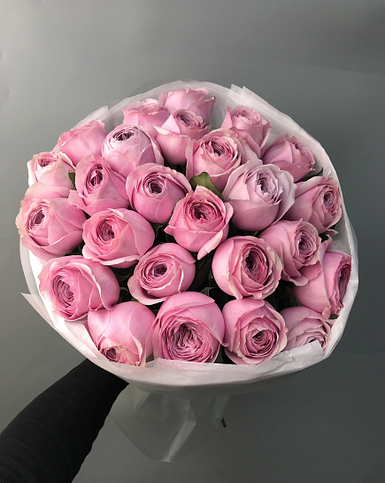 Сортовые розы «Peonikiss” 25шт в букете  с доставкой по Астане