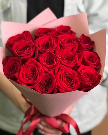 15 red roses with delivery to Almaty