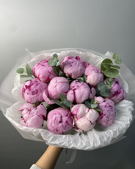 Нежные пионы в розовых тонах с доставкой по Астане