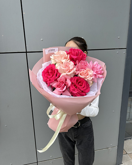 Mix of French roses with delivery to Astana