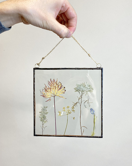 Bouquet of Panel of dried wild flowers 