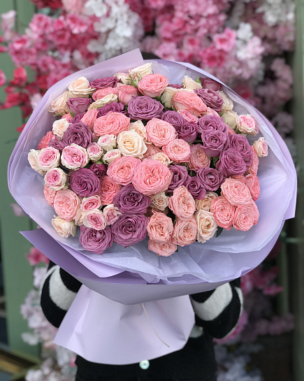 Bouquet of Assorted bushes 35 pcs flowers delivered to Astana