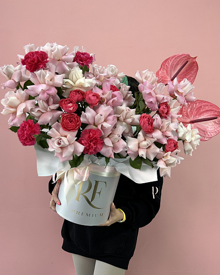 Bouquet of Anthurium flowers delivered to Almaty