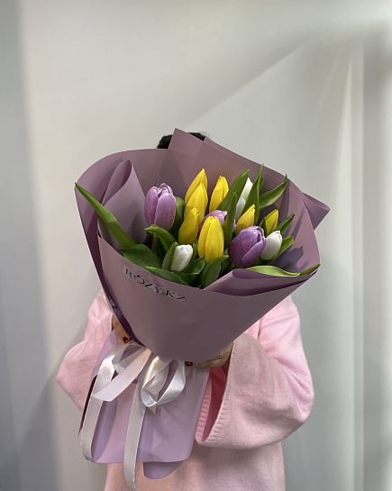 Весенний микс из тюльпанов с доставкой по Астане
