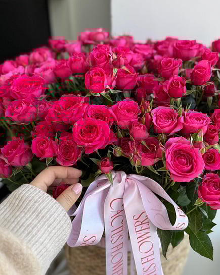 WOW корзина с кустовыми розами!  с доставкой по Астане