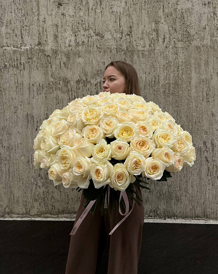 101 roses without decoration with delivery to Ust-Kamenogorsk