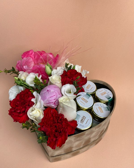 Bouquet of Gift set with flowers flowers delivered to Karaganda