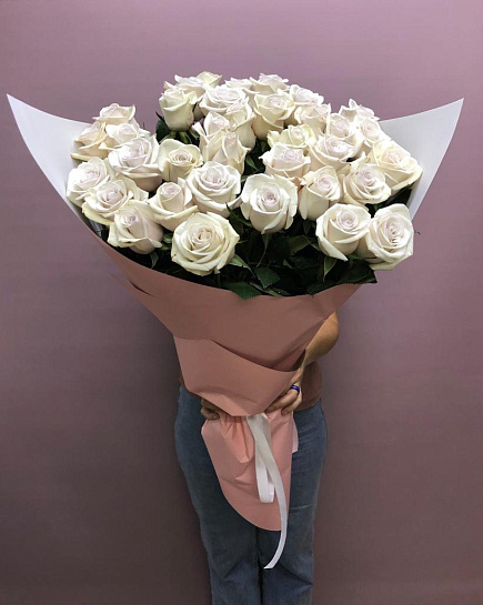 35 роз высоких с доставкой по Алматы