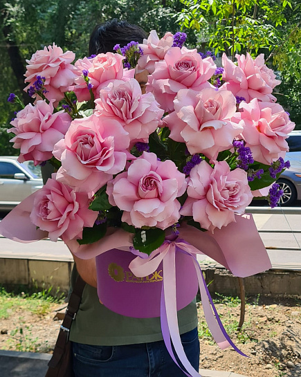 Bouquet of pink flame flowers delivered to Almaty